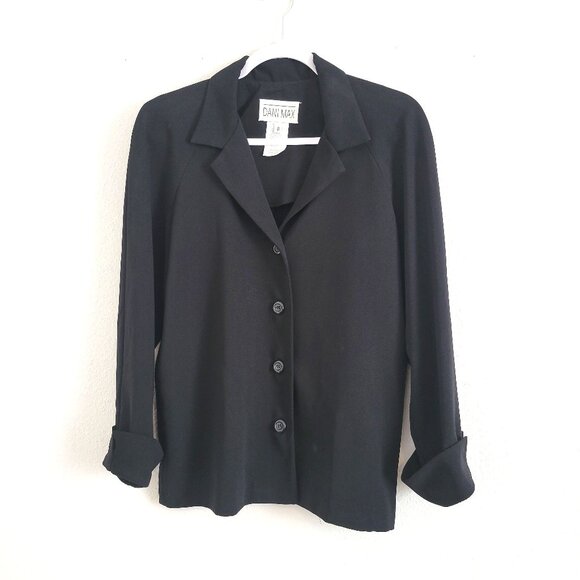 Dani Max Black Breasted Blazer Size 8 EUC - Picture 1 of 6